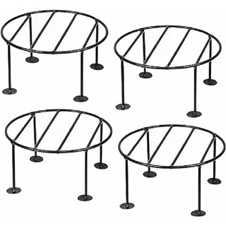 IRON FLOWER POT STAND SET OF 4