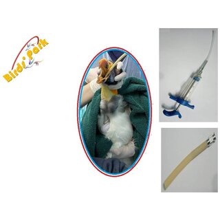 Crop feeding tubes for Macaw Cockatoo - Good Extra soft silicone tubes with 20ml plastic steel barrel luer-lock syringe
