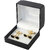 Lucky Jewellery Unique Black Color Golden Plated Formal Wedding Shirt, Suit, Blazer Cufflinks Pair Set for Men