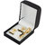 Lucky Jewellery Gold Plated  Black Color Formal Wedding Shirt Suit Blazer Cufflink With Matching Tie Pin For Men