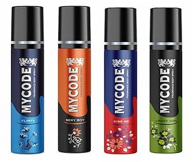 Mycode Celebration Fragrance (Flirtysexyboykissmecrazygirl) Pack Of 4