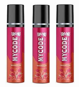 Mycode Sweet16 Fragrance Body Spray (Pack Of 3)