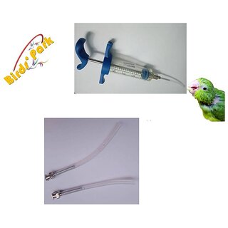 Oral Gavage feeding tubes for LoveBirds Conure Parrot  Grey Parrot - Good Extra soft silicone tubes with 20m syringe