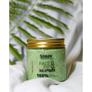 Sobek naturals Nature's Nectar(green tea  neem) face and body scrub  Exfoliate, acne and tan