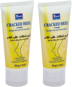 Yoko Cracked, Rough & Dry Heel Cream - Pack Of 2 (50g)
