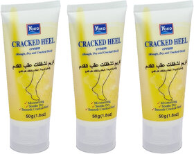 Yoko Cracked, Rough & Dry Heel Cream - Pack Of 3 (50g)