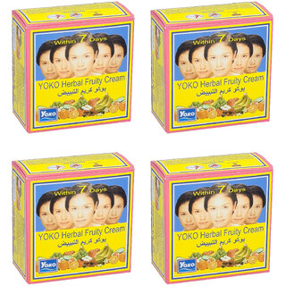 Yoko Herbal Fruity Cream - 4g (Pack Of 4)