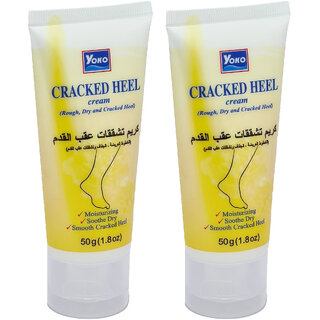 Yoko Cracked, Rough & Dry Heel Cream - Pack Of 2 (50g)
