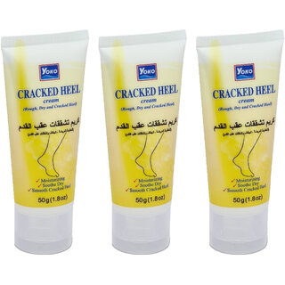 Yoko Cracked, Rough & Dry Heel Cream - Pack Of 3 (50g)