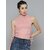SHE PURE LUXURY WEAR Casual Sleeveless Self Design Women Pink Top