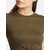 SHE PURE LUXURY WEAR Casual Cap Sleeves Solid Women Dark Green Top