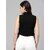 SHE PURE LUXURY WEAR Casual Sleeveless Self Design Women Black Top