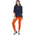 SHE PURE LUXURY WEAR Ankle Length  Ethnic Wear Legging  (Orange, Solid)