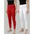 SHE PURE LUXURY WEAR Ankle Length  Ethnic Wear Legging  (Red, White, Solid)