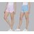SHE PURE LUXURY WEAR Pack of 2 Solid Women Purple, Blue Hotpants