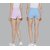SHE PURE LUXURY WEAR Pack of 2 Solid Women Purple, Blue Hotpants