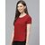 SHE PURE LUXURY WEAR Women Solid Round Neck Pure Cotton Red T-Shirt