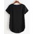 SHE PURE LUXURY WEAR Women Solid Round Neck Pure Cotton Black T-Shirt