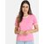 SHE PURE LUXURY WEAR Women Solid Round Neck Reversible Organic Cotton Pink T-Shirt