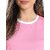 SHE PURE LUXURY WEAR Women Solid Round Neck Reversible Organic Cotton Pink T-Shirt