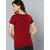 SHE PURE LUXURY WEAR Women Solid Round Neck Reversible Organic Cotton Red T-Shirt