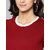 SHE PURE LUXURY WEAR Women Solid Round Neck Reversible Organic Cotton Red T-Shirt