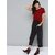 SHE PURE LUXURY WEAR Women Solid Round Neck Reversible Organic Cotton Red T-Shirt