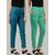 SHE PURE LUXURY WEAR Pack of 2 Women Regular Fit Dark Green, Light Green Pure Cotton Trousers