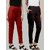 SHE PURE LUXURY WEAR Pack of 2 Women Regular Fit Red, Brown Pure Cotton Trousers