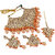 Lucky Jewellery Traditional 18k Gold Plated Peach Color Dulhan Choker Kundan Bridal Set (2380-L1SK-KD124-PH)
