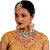Lucky Jewellery Traditional 18k Gold Plated Peach Color Dulhan Choker Kundan Bridal Set (2380-L1SK-KD124-PH)
