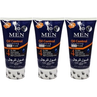YC Men Oil Control Cleansing Face Wash - 100ml (Pack Of 3)