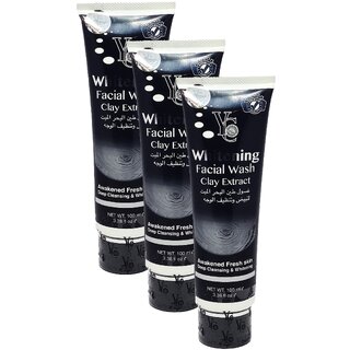 YC Clay Extract Whitening Face Wash - Pack Of 3 (100ml)