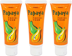 Mistine Papaya Facial Foam - 100g (Pack Of 3)