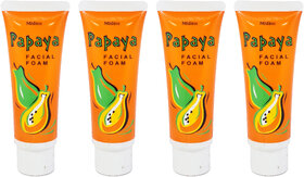 Mistine Papaya Facial Foam - 100g (Pack Of 4)