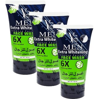 YC Extra Whitening Men Face Wash - Pack Of 3 (100ml)