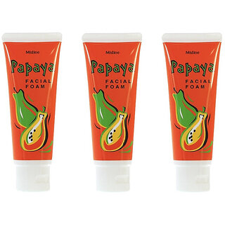 Mistine Papaya Facial Foam For All Skin - Pack Of 3 (100gm)