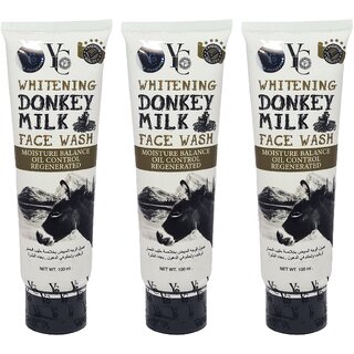 YC Whitening Donkey Milk Face Wash - 100ml (Pack Of 3)