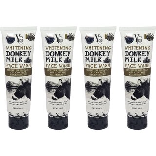 YC Whitening Donkey Milk Face Wash - 100ml (Pack Of 4)