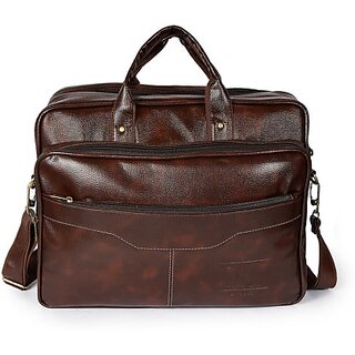 Laik Genuine Leather Laptop Bag For Men - Office Bag Messenger Bag (Brown, 12 L)