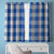yaweh fabs window cotton curtain blue checkered pack of 2