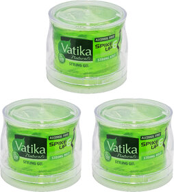 Vatika Naturals Strong Hold Styling Gel - 250ml (Pack Of 3)