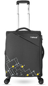 Flash 58 cm Stylish Cabin Travel Luggage & Suitcase For Men and Women Grey