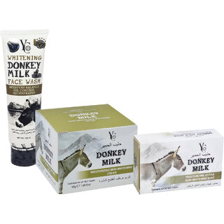 YC Whitening Donkey Milk Soap, Cream, Face Wash - 250g