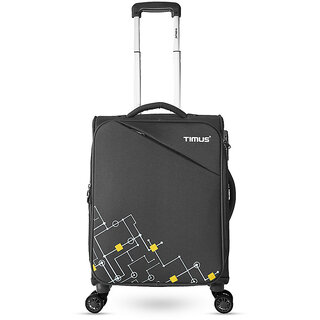 Flash 58 cm Stylish Cabin Travel Luggage & Suitcase For Men and Women Grey