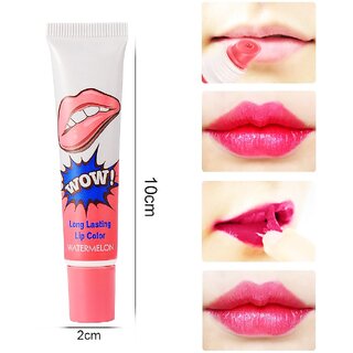 ROMANTIC BEAR WOW Long Lasting Tint Lip Peel Off Lipstick Full lips Lip Gloss - WATER MELON (15g)