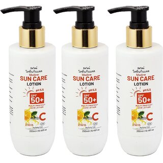 Mistline Sun Care SPF 50+ Vitamin C Lotion - 250ml (Pack Of 3)