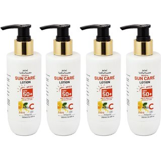 Mistline Sun Care SPF 50+ Vitamin C Lotion - 250ml (Pack Of 4)