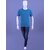 MEN'S BLUE LYCRA CREW NECK T-SHIRTS