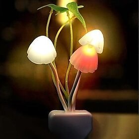 LED Night Lamp with Plug Smart Sensor Mushroom Flowers Beautiful Illumination Home Decoration Lights for Bedroom